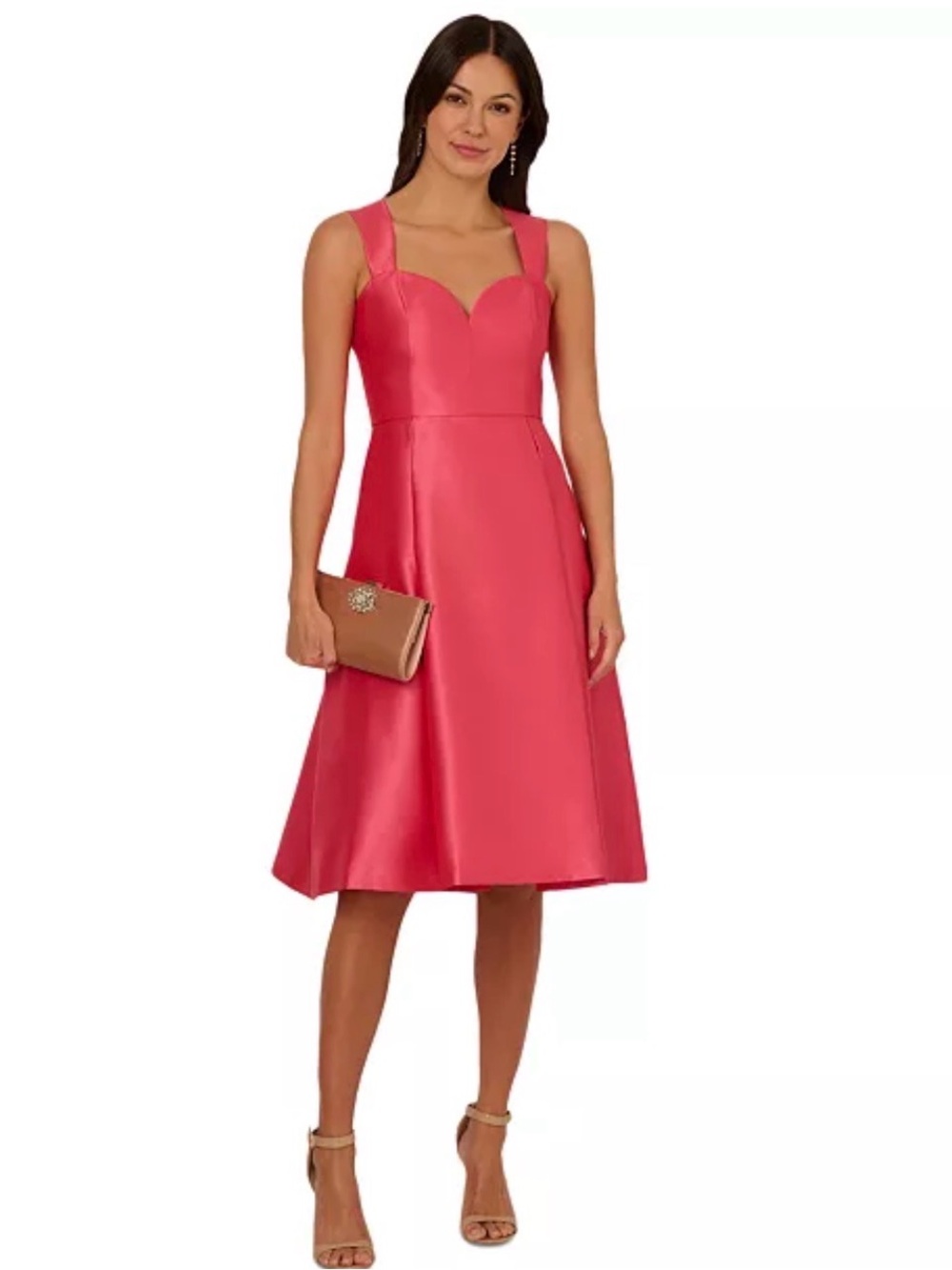 NWT Adrianna Papell Sweetheart-Neck Fit & Flare Dress